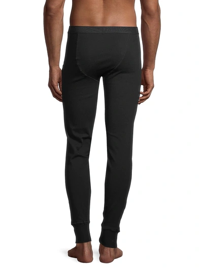 Shop Tom Ford Men's Cotton Long Johns In Black