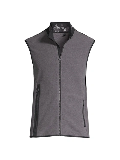 Shop Greyson Senesqua Fleece Vest In Smoke Heather