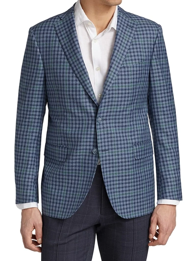 Shop Saks Fifth Avenue Men's Collection Check Sportcoat In Blue