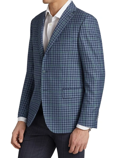 Shop Saks Fifth Avenue Men's Collection Check Sportcoat In Blue