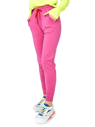 Shop Terez Drawstring Stretch Joggers In Pink