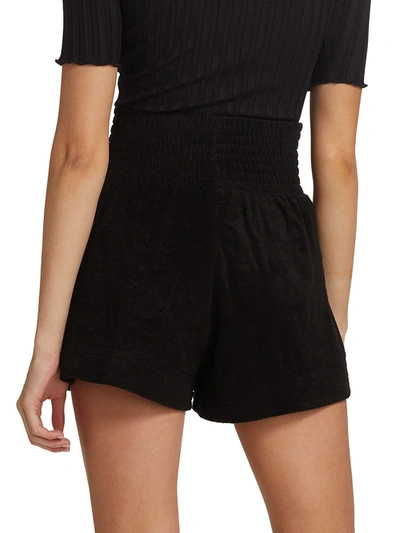 Shop Simon Miller Women's Melia Terry Knit Shorts In Black