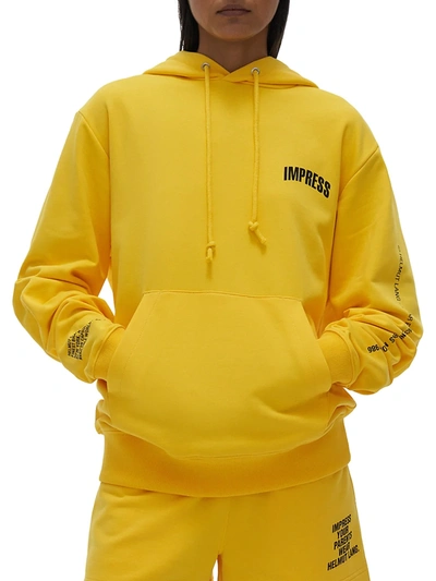 Shop Helmut Lang Unisex Impress Hoodie In Laser Yellow