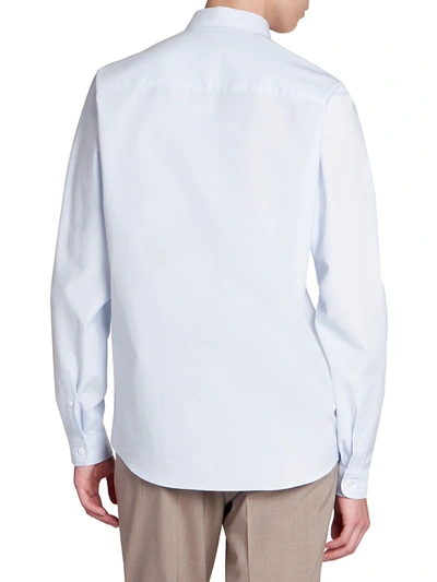 Shop Ami Alexandre Mattiussi Men's Ami De Coeur Cotton Sport Shirt In Oxford Blue