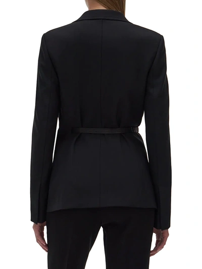 Shop Helmut Lang Women's Belted Blazer In Black