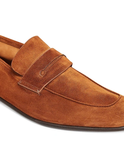 Shop Ermenegildo Zegna Men's Lasola Suede Moccasins In Brown