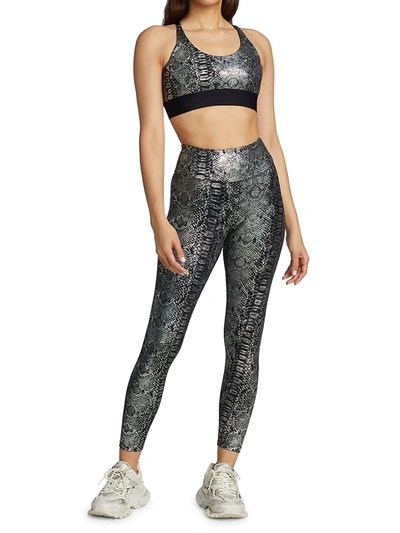 Shop Heroine Sport Marvel Snakeskin Print Leggings In Python