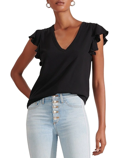 Shop Veronica Beard Women's Mesa Cotton T-shirt In Black