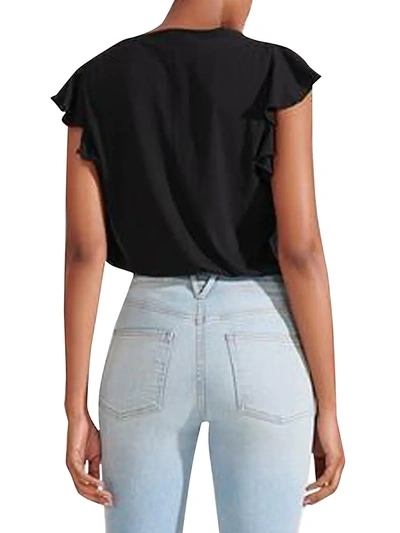 Shop Veronica Beard Women's Mesa Cotton T-shirt In Black