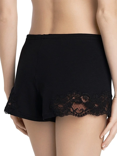 Shop La Perla Women's Souple Lace Trim Shorts In Black