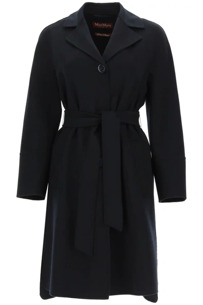 Shop Max Mara Eneide Coat In Blue