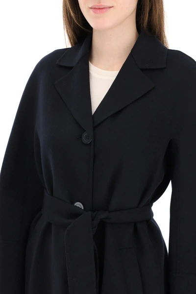 Shop Max Mara Eneide Coat In Blue