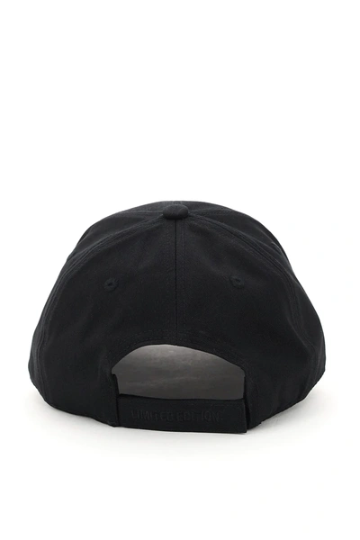 Shop Vetements Baseball Cap Think Differently Logo In Black