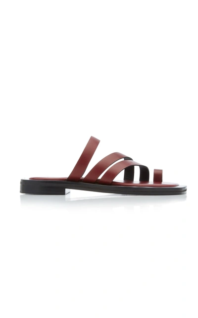 Shop A.emery Women's Liam Leather Sandals In Burgundy