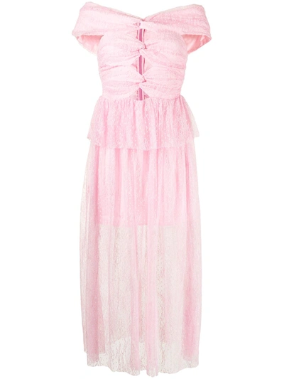 Shop Alice Mccall Illy Off-shoulder Dress In Pink