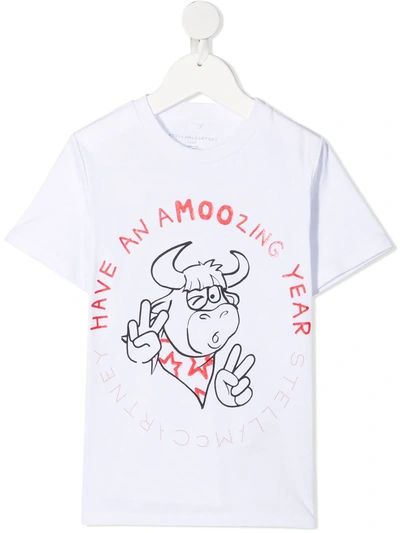 Stella Mccartney Lunar New Year Ox Print T-shirt In White