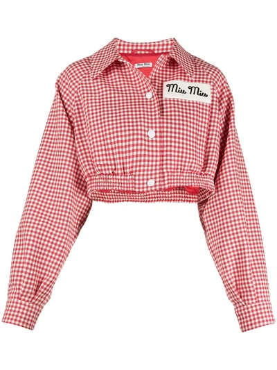 Miu Miu CLUB レッドチェックジャケット Miu Miu CLUB レッドチェックジャケット