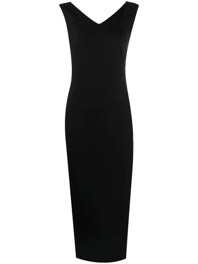 Shop Antonelli Nadine V-back Dress In Black