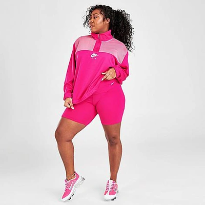 Shop Nike Women's One Mid-rise 7 Inch Bike Shorts (plus Size) In Fireberry