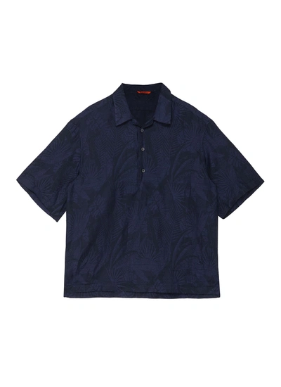 Shop Barena Venezia 'mola Mismas' Palm Leaf Jacquard Half Button Shirt