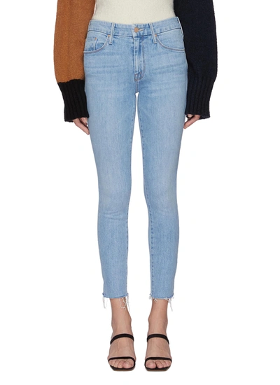 Shop Mother 'the Looker Ankle Snippet' Fray Slit Hem Jeans