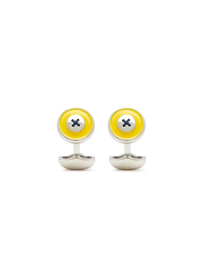 Shop Babette Wasserman Button Cufflinks In Yellow