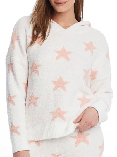 Shop Honeydew Intimates Snow Angel Chenille Hoodie In Ivory Stars