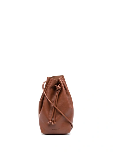 Shop Jil Sander Pouch-style Bracelet Bag In Brown
