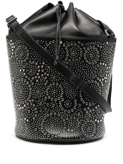 10 Corso Como Canopus Studded Bucket Bag In Black