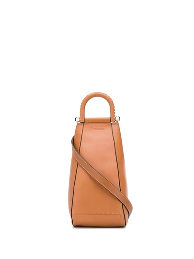 Shop Jw Anderson Small Wedge Crossbody Bag In Brown