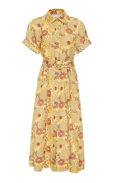 Shop Rebecca Vallance Sahara Midi Dress In Yellow