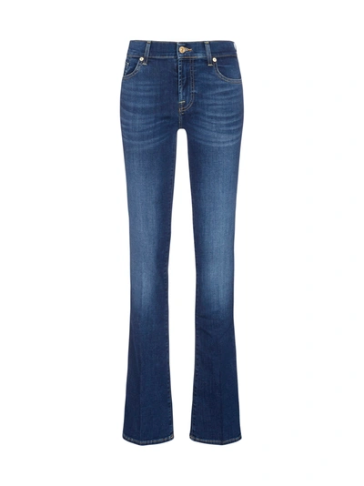 Shop 7 For All Mankind Bootcut Jeans In Mid Blue