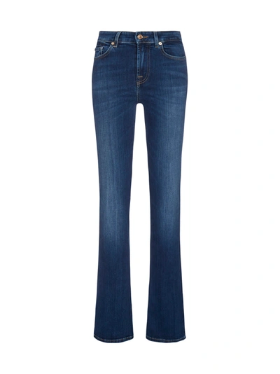 Shop 7 For All Mankind Lisha Slim Illusion Jeans In Mid Blue