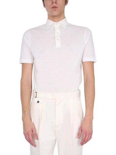 Shop Lardini Regular Fit Polo In Bianco