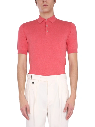 Shop Lardini Regular Fit Polo In Rosso