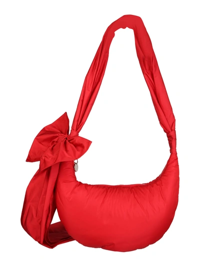 Shop Red Valentino Shoulder Bag With Maxi Bow In Rosso