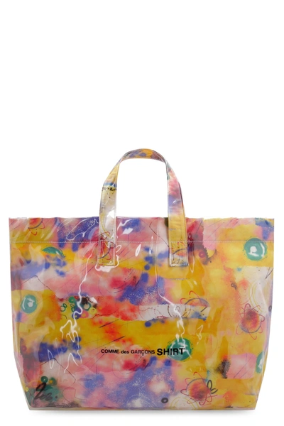 Shop Comme Des Garçons Shirt X Futura Tote Bag In Multicolor