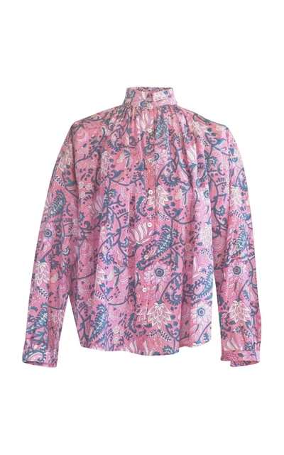 Shop Alix Of Bohemia Kiki Printed Cotton Shirt In Pink