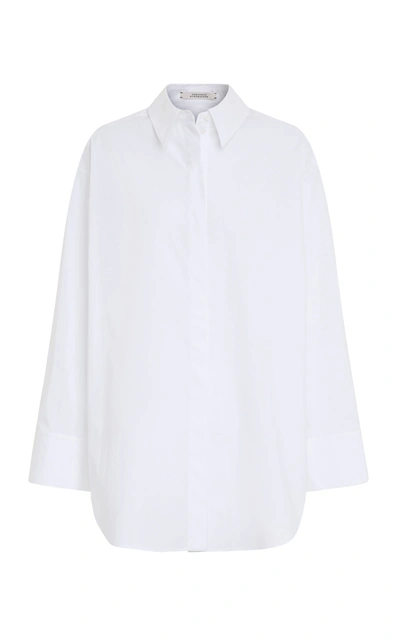 Shop Dorothee Schumacher Women's Poplin Power Oversized Cotton Top In White