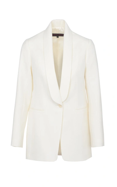 Shop Martin Grant Women's Tuxedo Virgin-wool Blazer In White