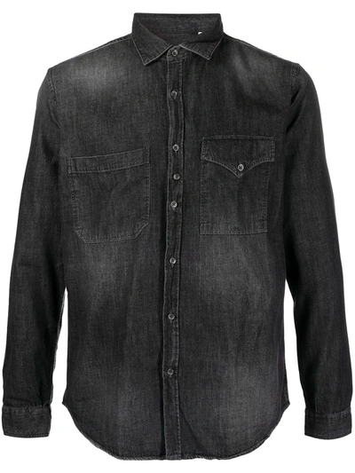 Shop Costumein Faded Denim Shirt In Black