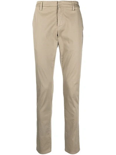 Shop Dondup Slim-fit Chino Trousers In Neutrals