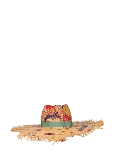 Shop Etro Wide-brimmed Hat In Yellow