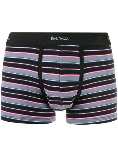 Shop Paul Smith Striped Boxer Shorts In Black