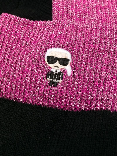 Shop Karl Lagerfeld K/ikonik Glitter Socks In Black
