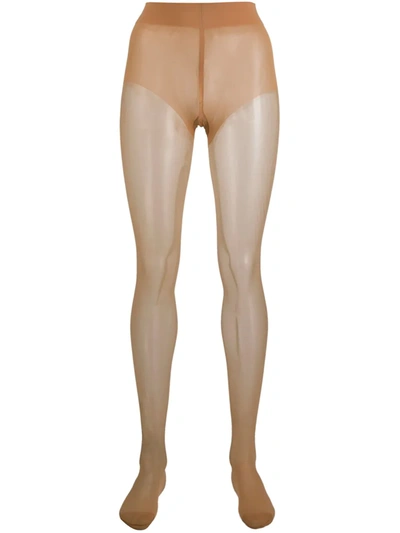 Shop Wolford Pure 10 Tights In Neutrals