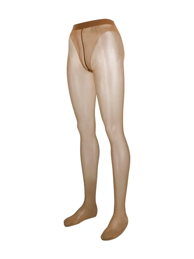 Shop Wolford Luxe 9 Tights In Neutrals