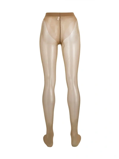 Shop Wolford Luxe 9 Tights In Neutrals