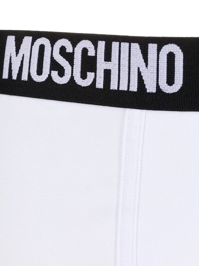 Shop Moschino Logo Boxers In White