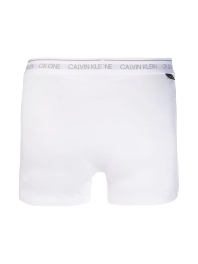 Shop Calvin Klein Underwear Logo Fitted Boxers In White